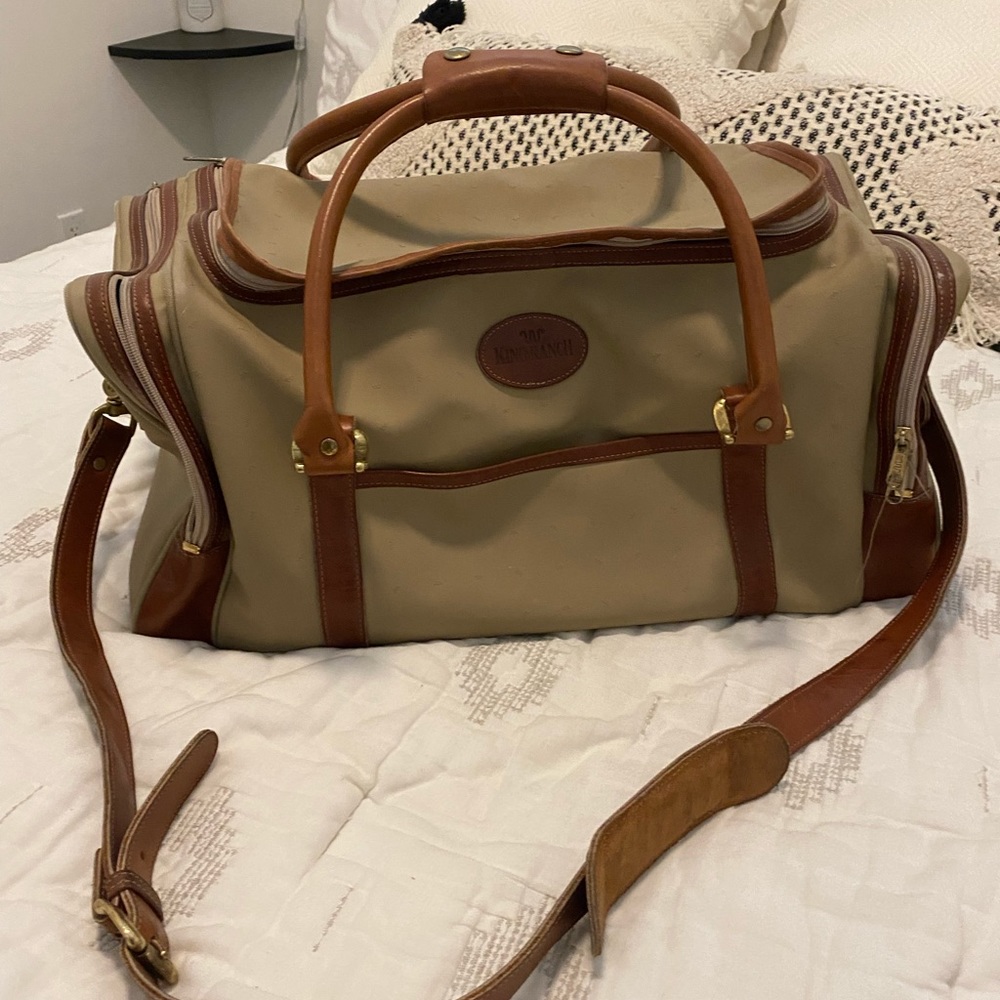 King ranch leather duffel bag